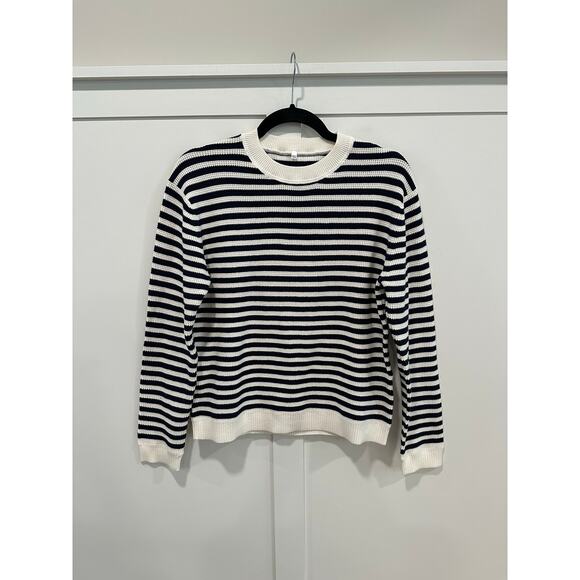 MUJI Navy Blue and Cream Striped Sweater Size XS - Picture 1 of 4